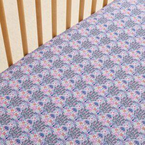 J. Crew Ltd Edition Baby Crib Sheet in Liberty Club Nouveau Print Fabric London